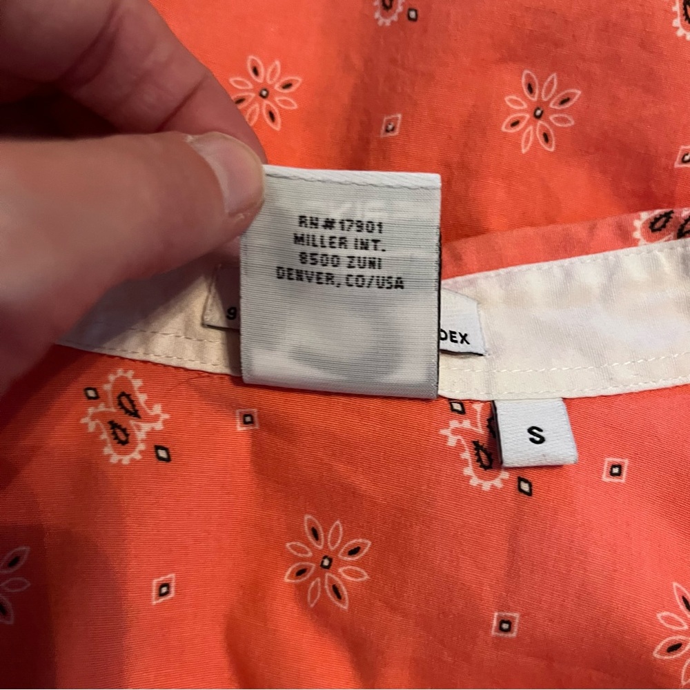 ROCKIES x Vintage Coral Bandana Print Pearl Snap Western Shirt Sz S Like New - Picture 10 of 12